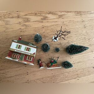 Department 56 Father Christmas’ journey Dickens village 9 piece set